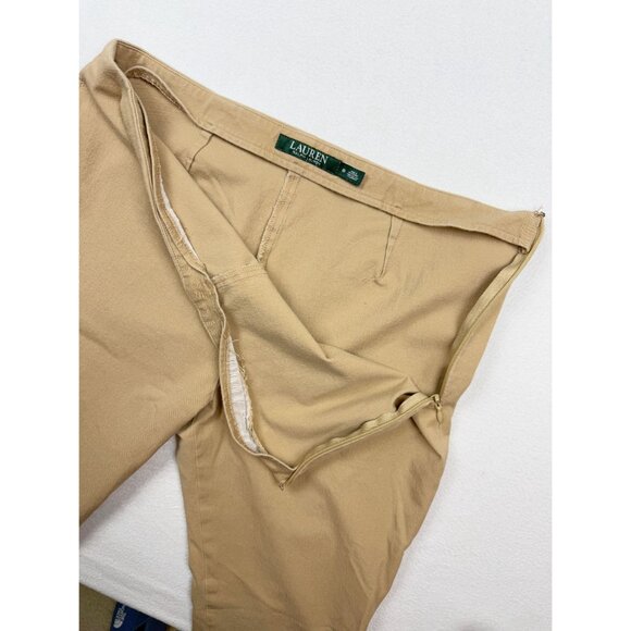 LAUREN Ralph Lauren Pull On Pants Size 8 Womens Tan - Picture 3 of 10